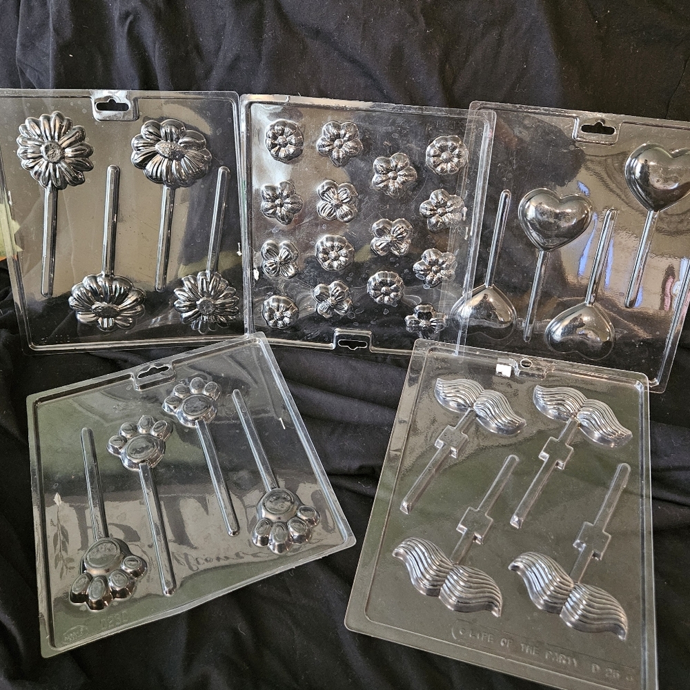 Lot of (8) Plastic Candy Soap Molds